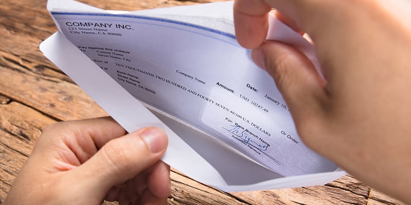payslip in envelope