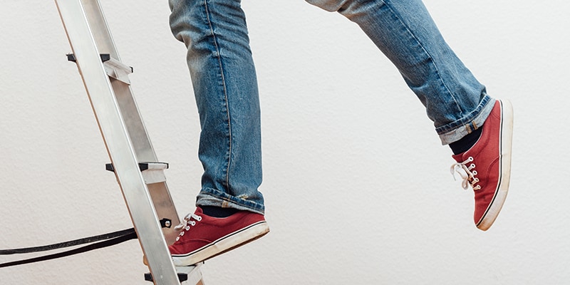 man on ladder