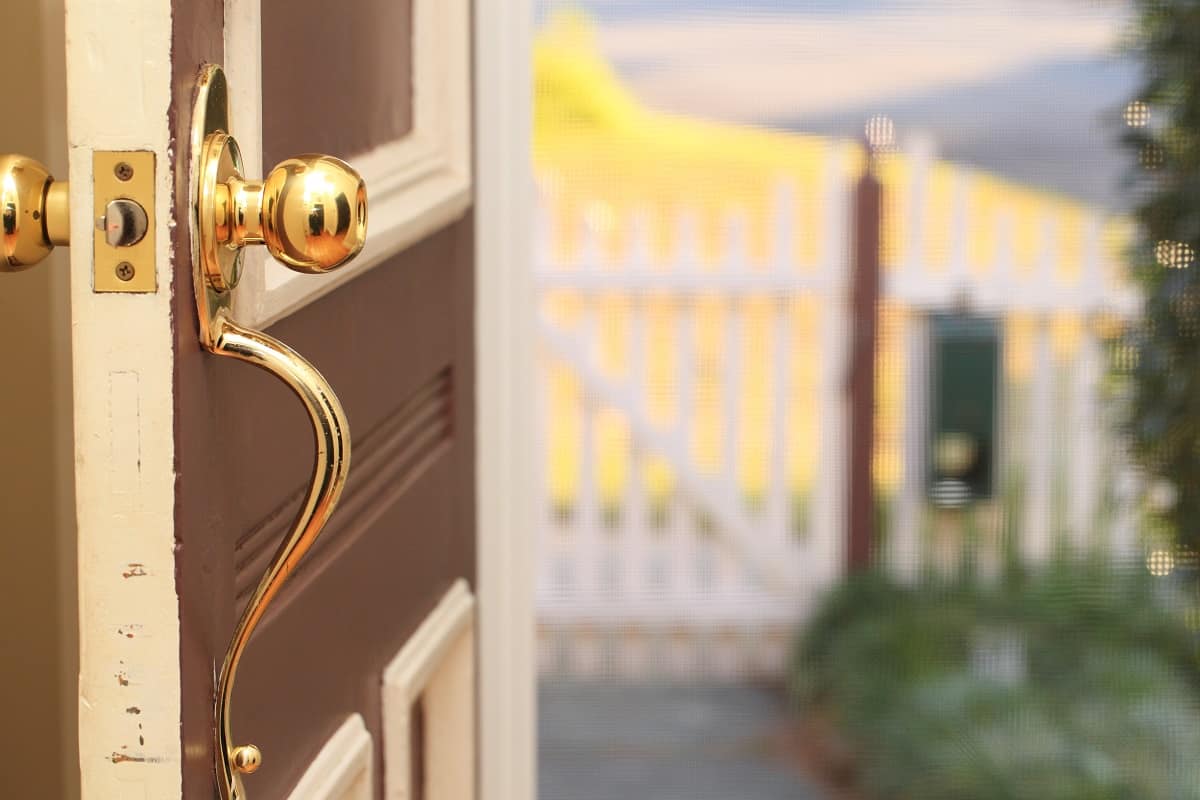 open door to lovely home