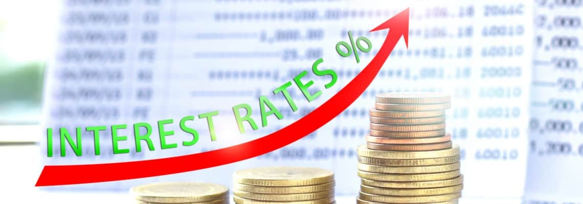 interest rates rising arrow