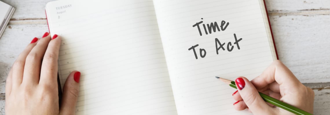 time to act notebook